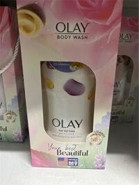 OLAY_Hộp Quà Sữa Tắm Fresh Radiance Strawberry & Mint Body Wash 650ml
