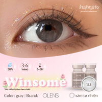 (OLENS) Kính áp tròng WINSOME GRAY chính hãng KOREA | HSD 3-6 tháng | Lens cận | LENSFORGIRLSS