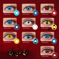OLENS - Lens 6 THÁNG (1 CHIẾC) Cosplay A-Red/Blue/B-Violet/C-Blue/D-Violet - Kính áp tròng Hàn Quốc Seoullens