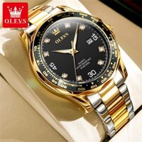 OLEVS Đồng Hồ Nam Chính Hãng Quartz không Thấm Nước Lịch Phát Sáng Thép Không Gỉ Thời Trang 9988