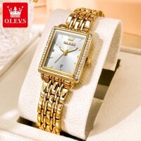 OLEVS Đồng hồ nữ chính hãng Dây đeo bằng thép không gỉ Lịch có chức năng phát sáng Chống thấm nước 9995