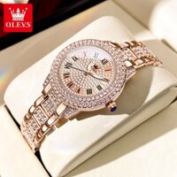 OLEVS Đồng Hồ Thời Trang Nữ Chống Nước Họa Tiết Kim Cương