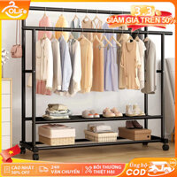 OLife sào phơi đồ có Bánh Xe giá treo quần áo hiện đại cây phơi quần áo cao cấp thép cac bon