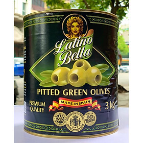 Ôliu xanh tách hạt Latino Bella – hộp 3kg