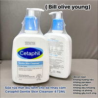 (olive young)Sữa rửa mặt dịu lành cho da nhạy cảm Cetaphil Gentle Skin Cleanser 473ML