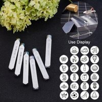 Olycraft 1Pc 6mm 1 4" 36-Shapes Metal Design Stamps Electroplated Hard Carbon Steel Punch Stamping Tool for Jewelry Leather Wood Crafting