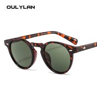 Olylan Thời Trang Kính Mát Tròn Nhỏ Nam Nữ Vintage Retro Kính Chống Nắng
