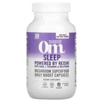 Om Mushrooms Sleep Powered by Reishi with GABA L-Theanine & Melatonin 90 Vegetable Capsules