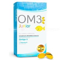 OM3 Junior 45 viên Pháp bổ sung Omega 3 vitamin D cho bé 6-15 tuổi