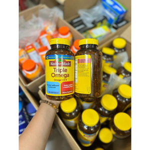 Viên uống hỗ trợ tim mạch, chống lão hóa Nature Made Triple Omega 3-6-9- 180 viên