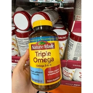 Viên uống hỗ trợ tim mạch, chống lão hóa Nature Made Triple Omega 3-6-9- 180 viên