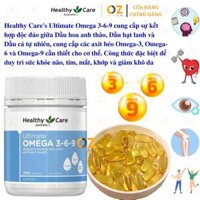 Omega 3-6-9 Úc Healthy Care Ultimate 1000mg Tạo sức khỏe cho tim, não, khớp, mắt và cải thiện da khô - OZ Slim Store - 200viênhộp