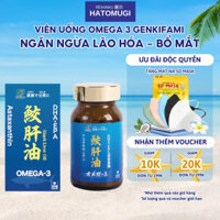 Omega 3 Bổ Mắt Hỗ Trợ Người Cận Thị, Tốt Cho Trí Não Tim Mạch, Astaxanthin Ngăn Ngừa Lão Hóa Genki Fami - Hatomugi