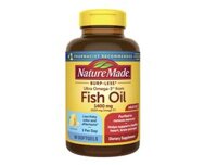 Omega-3 dầu cá ít mùi, ít ợ Burp-Less Ultra Omega-3 From Fish Oil Nature Made 1400mg (1000mg Omega-3) hỗ trợ tim, não và mắt khỏe mạnh (90 viên)