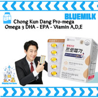 Omega 3 dha giúp tuần hoàn máu tốt, dầu cá omega bổ mắt/ Viên dầu cá Pro-omega EPA, DHA, Vitamin A, D, E Chong Kun Dang Hàn Quốc (520mg x 60 viên)