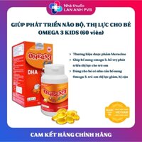 OMEGA 3 KIDS (60 viên) - Viên dầu cá bổ sung omega 3, DHA  cho bé từ 3 tuổi.