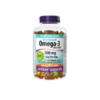 Omega 3 Triple Strength L/120v WEBBER NATURALS Hỗ Trợ Tim Mạch, Não Bộ và Khớp