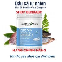 Omega 3 Úc, Fish oil 1000mg omega 3 Healthy Care Úc, dầu cá Omega3