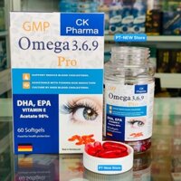 OMEGA 3.6.9 Pro (NK Đức)-Bổ sung DHA,EPA giảm nhức mỏi mắt giúp sáng mắt, phát triển não bộ,tăng cường trí nhớ(60v/hộp)