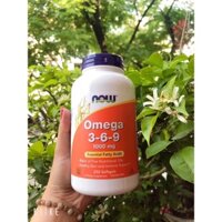 OMEGA 369 viên uống phát triển trí não đẹp da hạ mỡ máu Now Omega 3 6 9