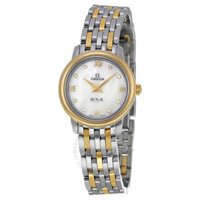 Omega 42420246055001 DeVille Prestige Mother of Pearl Diamond Dial Ladies Watch