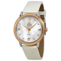 Omega 424.22.33.20.55.001 De Ville Prestige Mother of Pearl Butterfly Dial Ladies Watch