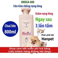 Omega-800ml Sữa tắm cho chó mèo chống rụng lông.
