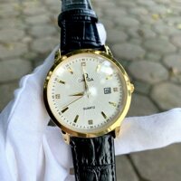 (Omega nam dây da) Đồng hồ Omega Nam OMG OM156, đồng hồ dây da mềm, thời trang, cao cấp, tặng phụ kiện.