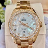 Omega Seamaster AT Vàng đúc 18k mặt xà cừ – cọc niềng kim