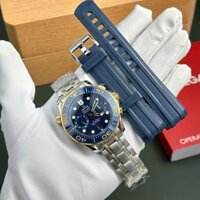 Omega Seamaster Diver 300M Chronograph Demi Vàng Replica 11 Mặt Xanh Blue Nhà Máy N1 44mm