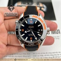 Omega Seamaster Planet Ocean 600M Co-Axial 43.5mm Bản Dây Cao Su Mặt Đen Rep 1:1