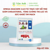 Omega Shachimi 3.6.9 Từ Thực Vật Hỗ Trợ Giảm Cholesterol, Tăng Cường Thị Lực, Sức Khoẻ Tim Mạch - Hộp 60 Viên