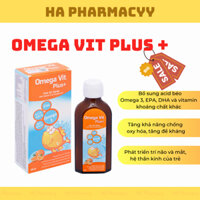 Omega Vit Plus+  – [Chính Hãng] Bổ sung Omega3, Betaglucan, khoáng chất phát triển toàn diện cho trẻ (Chai 100ml)