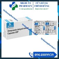 Omeprazole Delayed Release Capsules USP 20mg (Hộp 10 vỉ x 10 viên) – Thuốc bao niêm mạc dạ dày dùng trong viêm loét dạ dày tá tràng