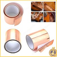 Omg * Băng keo đồng có keo dẫn điện Guitar EMI Băng che chắn Sửa chữa điện Nối đất Chất kết dính chắc chắn