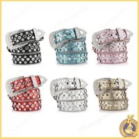 Omg * Goth Kim Cương Giả Thắt Lưng Nữ Dây Da PU Kim Cương Giả Thắt Lưng Bò Cô Gái Y2K Thắt Lưng Thời Trang Cho Quần Jean Nam