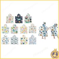 Omg * In hình hoạt hình Trẻ sơ sinh Áo choàng tắm Trẻ em Áo choàng tắm có mũ trùm đầu Áo choàng tắm Khăn tắm Cotton đi biển Khăn tắm cho bé