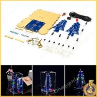 Omg * LED Nhấp Nháy Cây Giáng Sinh DIY Bộ Cây Giáng Sinh Bộ Lắp Ráp Điện Tử Mạch Tích Hợp Điện Tử