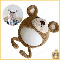 Omg * Mũ Bonnet cho bé Sơ sinh Mũ beanie mềm mại Mũ gấu dễ thương Mũ ấm mùa đông