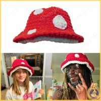 Omg * Mũ xô nữ Mũ dệt kim nấm ngộ nghĩnh Mũ trang phục dự tiệc Mũ đội đầu phổ biến