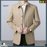 Omg Nam Mùa Xuân Áo Khoác Nam Blazer Áo Khoác Nam Thời Trang Xuân Thu Công Sở Blazer Phù Hợp Với Áo Khoác Dài Tay Cổ Bật Cổ Đơn Ngực Màu Trơn Cho Đông Nam