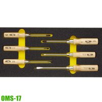 OMS-17 bộ tua vít cán gỗ cho tủ đồ nghề gồm 6 cây dẹt và bake