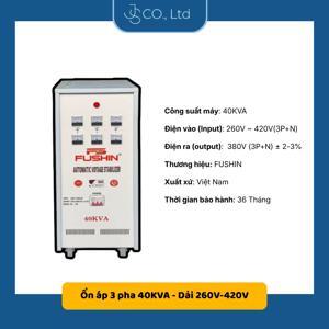 Ổn áp 3 Pha Dải 260V-420V ra 380V-40KVA
