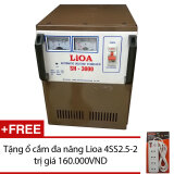 Ổn áp LIOA 1P SH-3KVA – SH-3000 + Tặng ổ cắm đa năng Lioa 4SS2.5-2