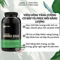 ON Optimum Nutrition Superior Amino 2222 Tabs -  Viên uống tăng cường cơ bắp và phục hồi năng lượng 320 viên