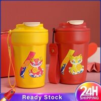 【On Sale】 450ml Coffee Mug 316 Stainless Steel New Year Thermal Mug Car Insulated Cup Tumbler Travel Water Bottle Water Cup Children's Gift