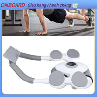 OnBoard Bánh xe lăn bụng lò xo tự động kép rộng 10 cm có miếng đệm khuỷu tay hẹn giờ để sử dụng cho phòng tập thể dục tại nhà