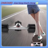 OnBoard Demeras Skateboard Truck Combo Set Trucks 2PCS/SET VỚI SKATE WHEEL RISER PAD BARING (Bánh xe đen)