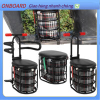 OnBoard Xe Đạp Điện Ghế Ngồi Trẻ Em Chống Nước Mềm Mại Thoáng Khí Phía Trước Phân Có Túi Bảo Quản Dây Đeo Đàn Hồi