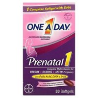 One-A-Day Prenatal 1 with Folic Acid DHA & Iron Multivitamin/Multimineral Supplement 30 Softgels